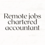 Remote jobs chartered accountant